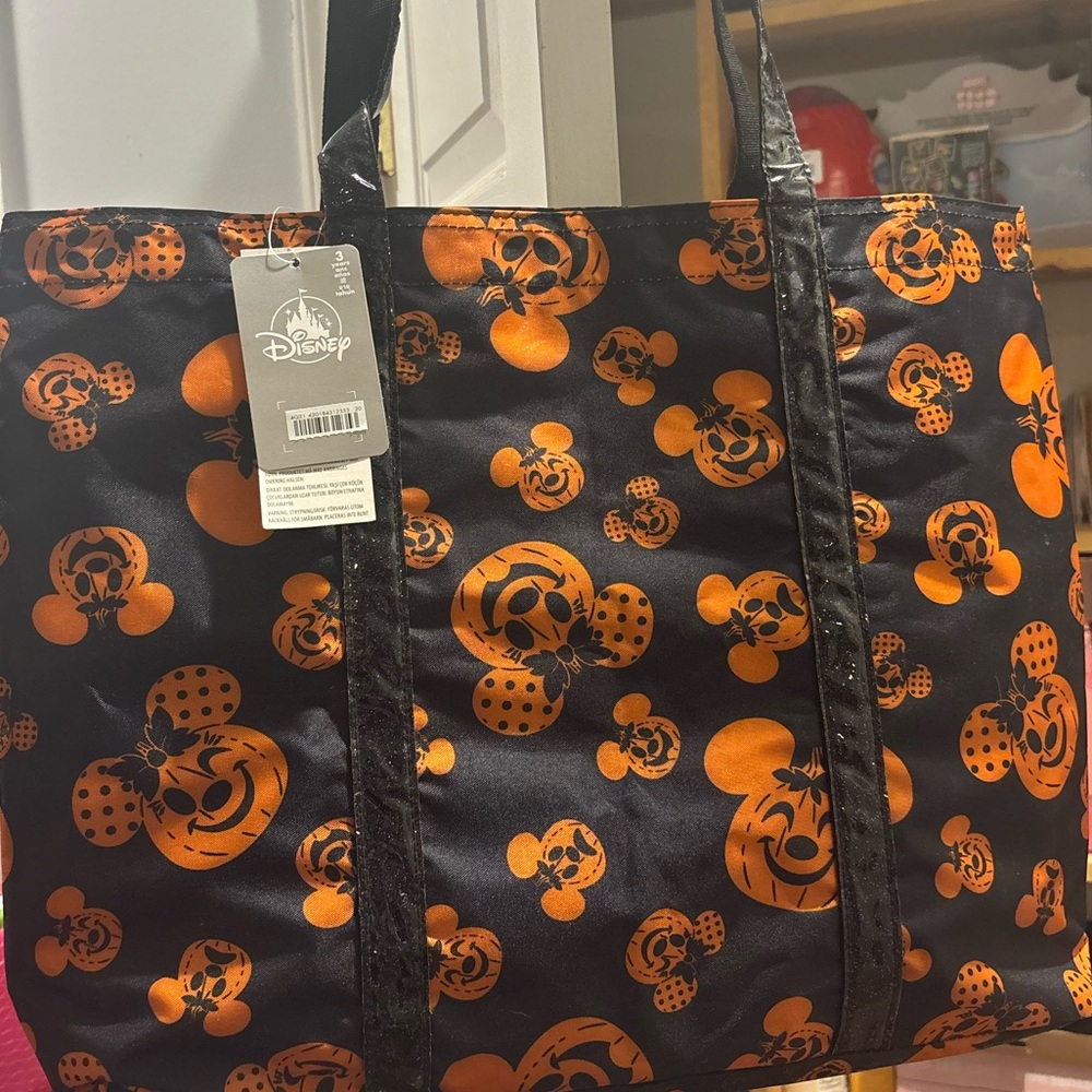 Disney Halloween Mickey Black and Orange Tote